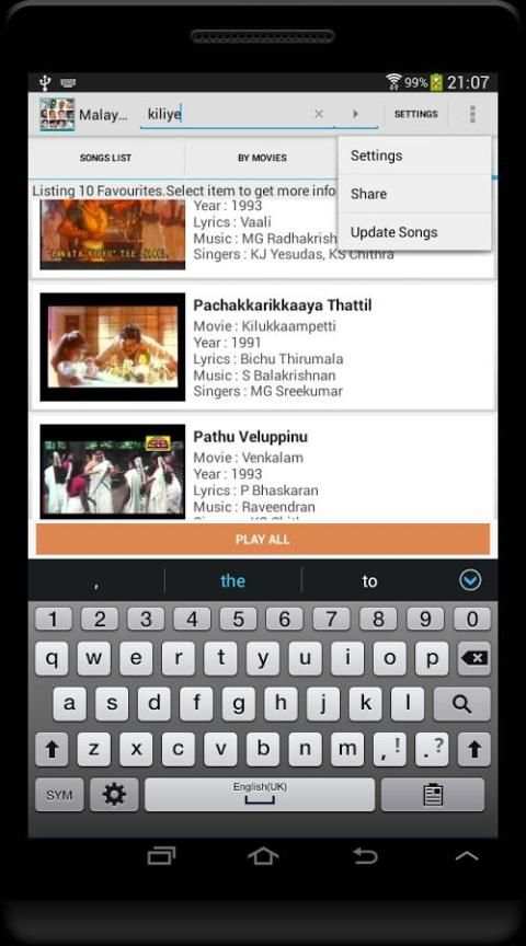 Malayalam Songs screenshot 10