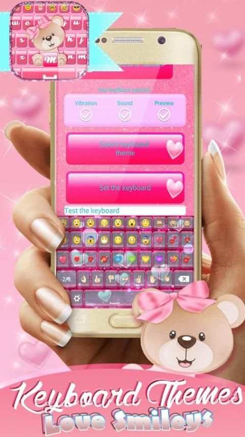 Keyboard Themes - Love Smileys screenshot 2