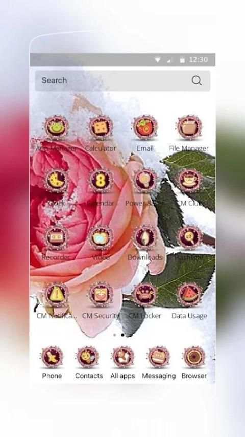 Salju Rose Tema screenshot 2