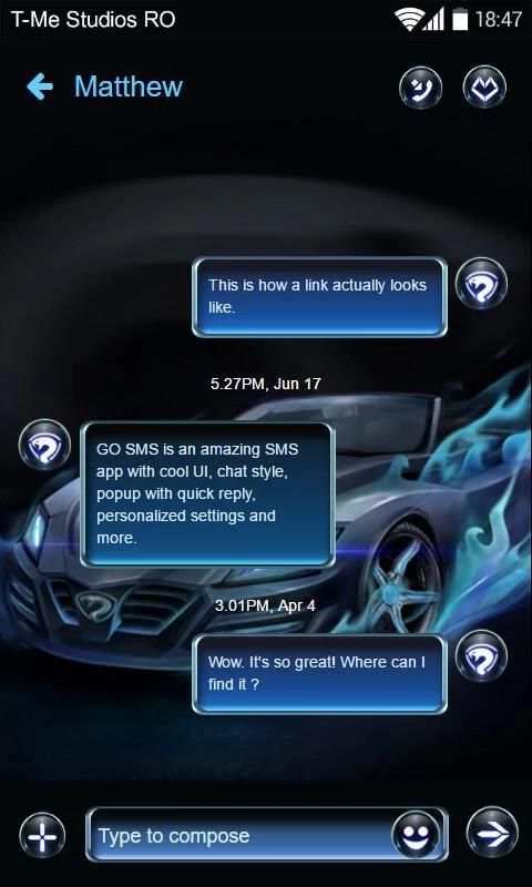 Speed Car GO SMS screenshot 4