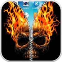 Skull Zipper Lock Screen