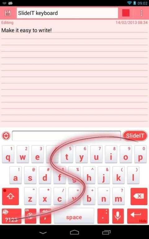 SlideIT Abstract Red Skin скриншот 2