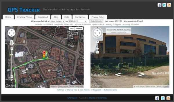 GPS Tracker for Android स्क्रीनशॉट 6