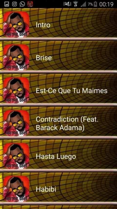 Chansons Maitre Gims скриншот 3