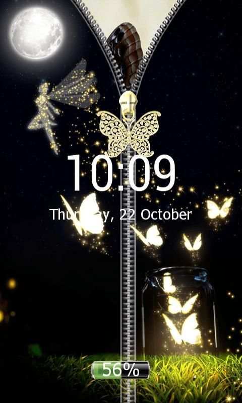 Butterfly Zipper Screen Lock screenshot 5
