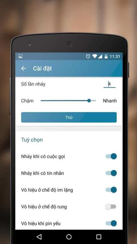 NHAY DEN FLASH KHI CO SMS,CALL screenshot 1