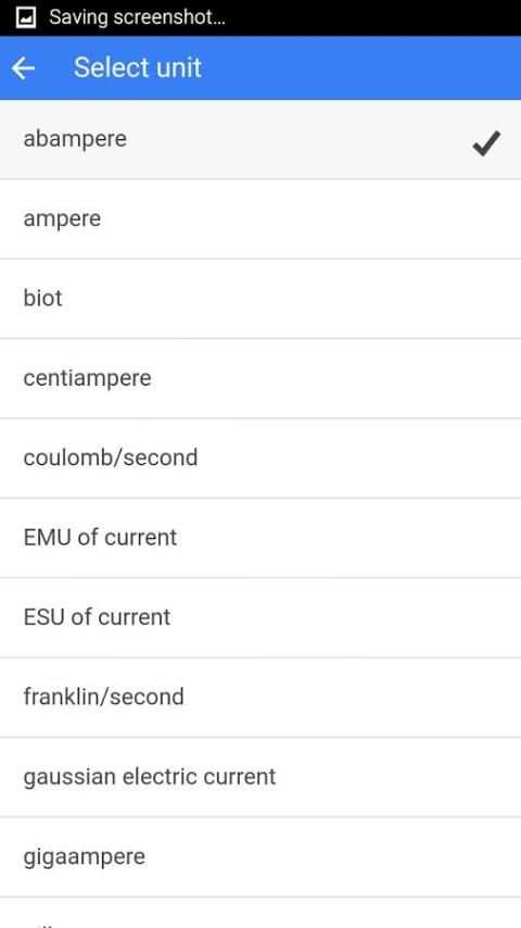 Electric Current Converter screenshot 1