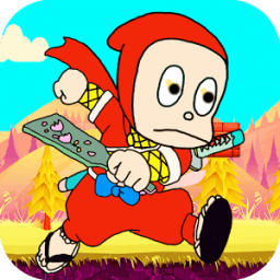 angry ninja in jungle أيقونة