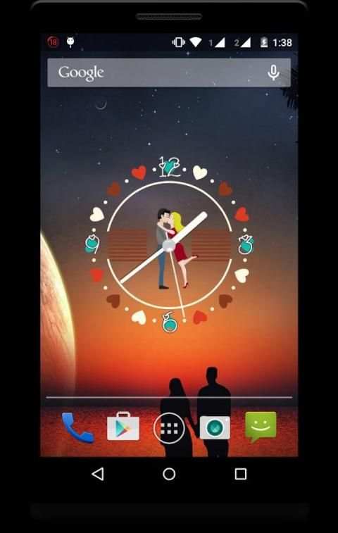 Love Clock Live Wallpaper 3 تصوير الشاشة