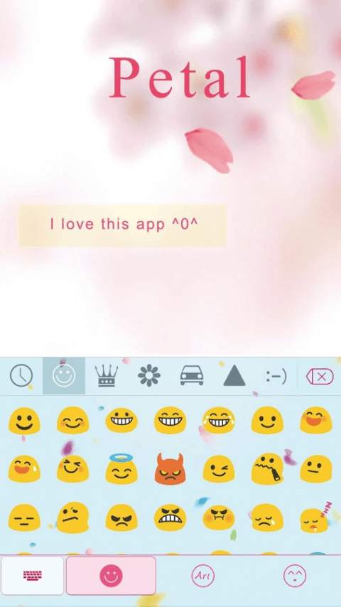Petal Theme for iKeyboard screenshot 3
