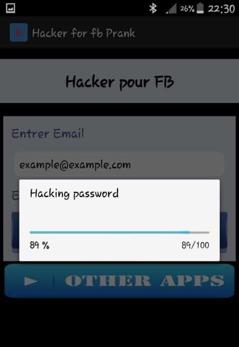 Password hacker for FB Prank скриншот 1