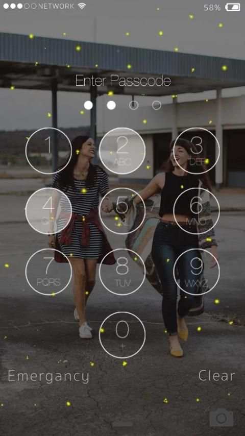 Photo Fireflies lockscreen स्क्रीनशॉट 2