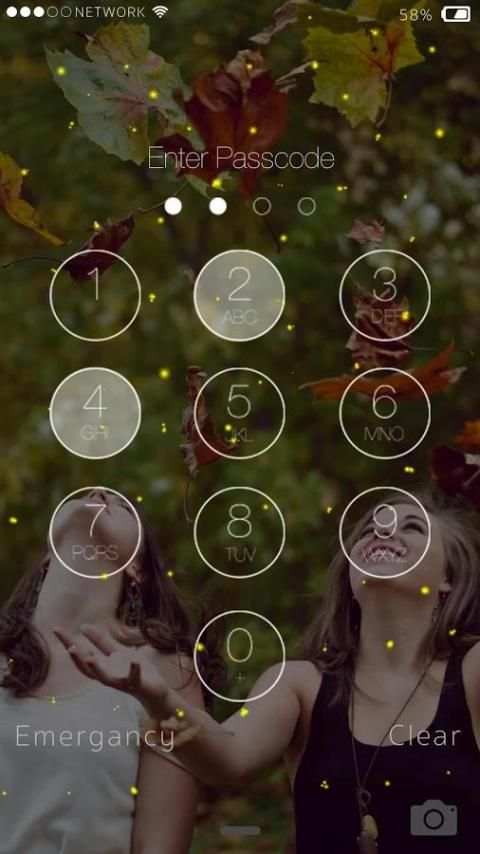 Photo Fireflies lockscreen स्क्रीनशॉट 4