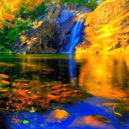 Yellow Mountain Waterfall LWP