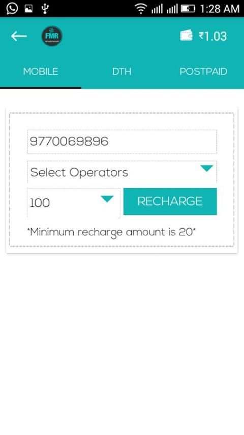 FMR - Free Mobile Recharge App स्क्रीनशॉट 3