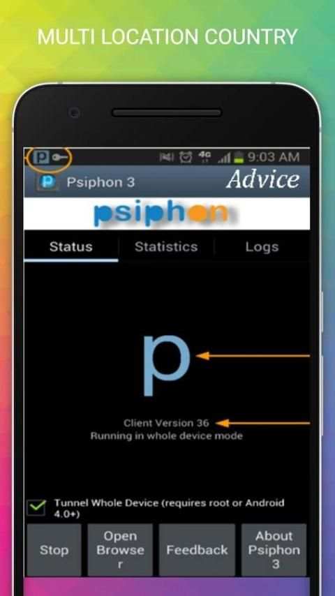 New VPN Psiphon Pro Advice screenshot 3