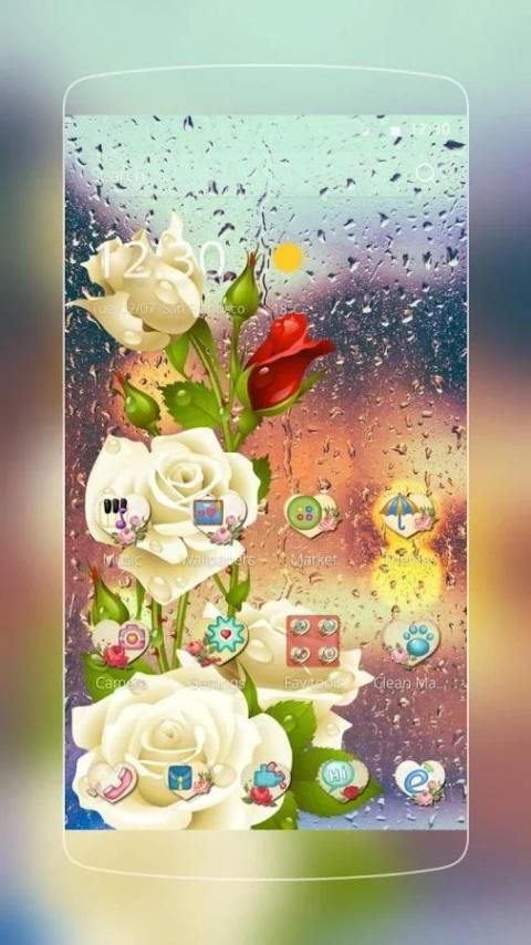 Rose Cinta Icon Tema screenshot 4
