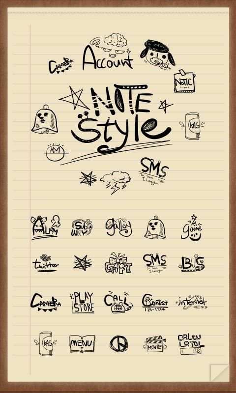 Notes Style Icon Theme скриншот 1