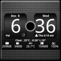 FlipClock BlackOut Widget 4x2 on 9Apps
