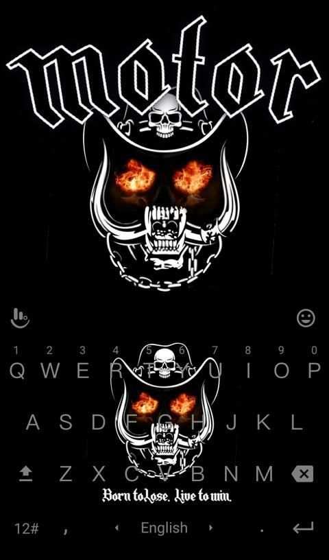 Motor Head Rock Keyboard Theme скриншот 1