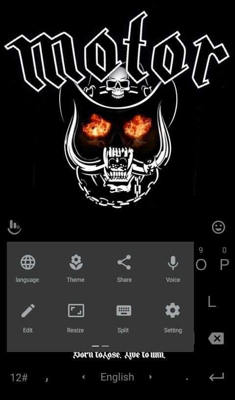 Motor Head Rock Keyboard Theme скриншот 3