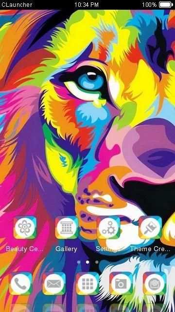 Abstract Lion Theme C Launcher screenshot 1