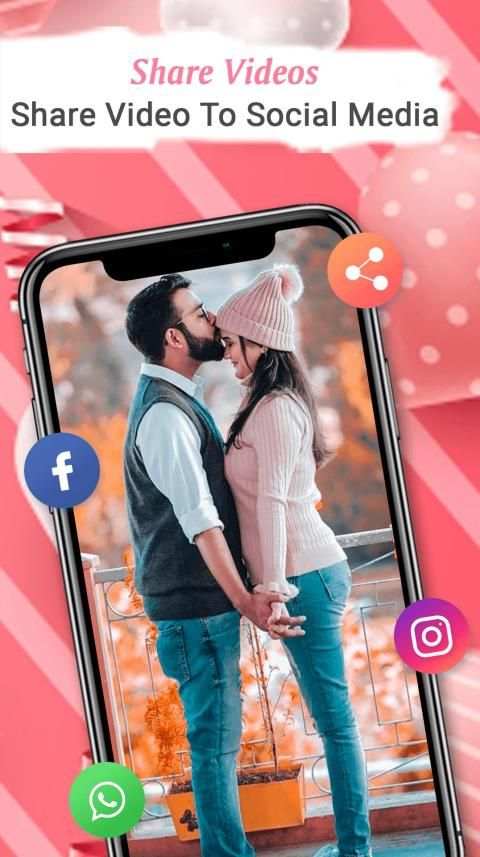 Heart Effect Photo Video Maker With Music स्क्रीनशॉट 2