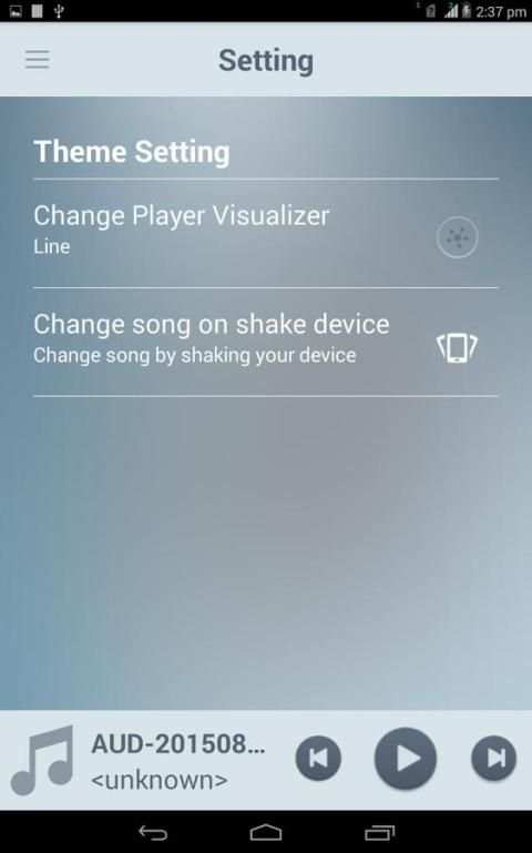 Music player HD स्क्रीनशॉट 1