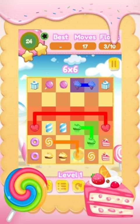 Draw Line Connect Sweet Candy скриншот 2
