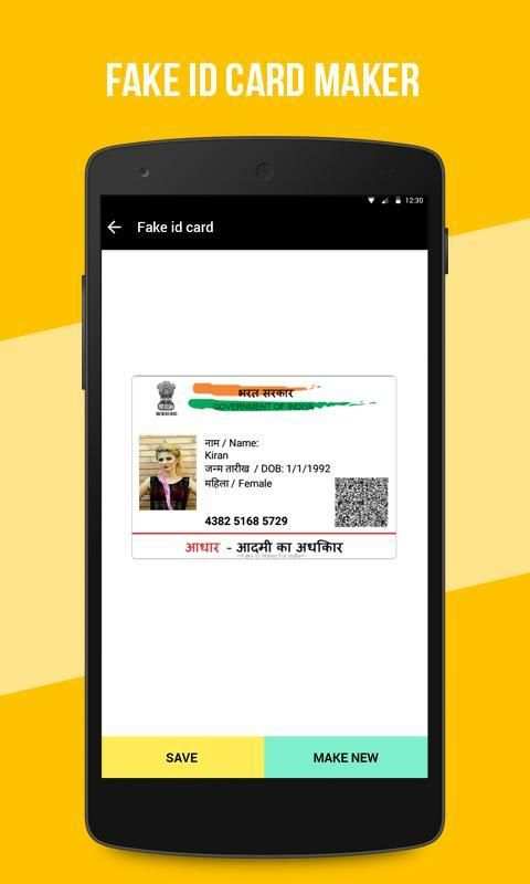Fake Aadhar Card Maker 2 تصوير الشاشة