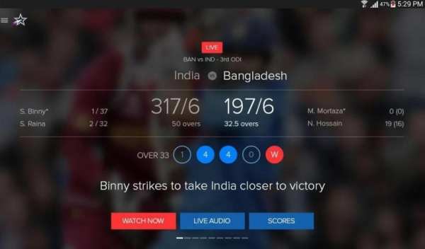Star Sports Live Cricket Score स्क्रीनशॉट 4