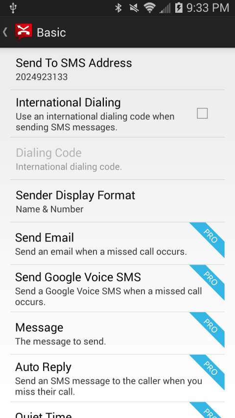 Missed Call Messenger Lite screenshot 1