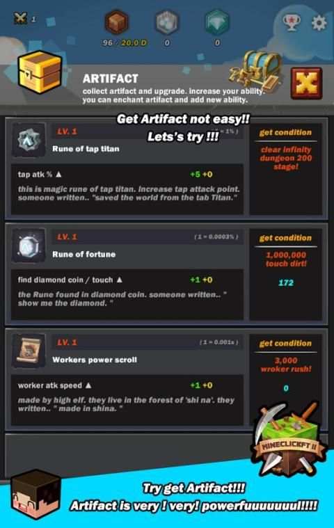 MineClickft2 -Free tap Clicker screenshot 1