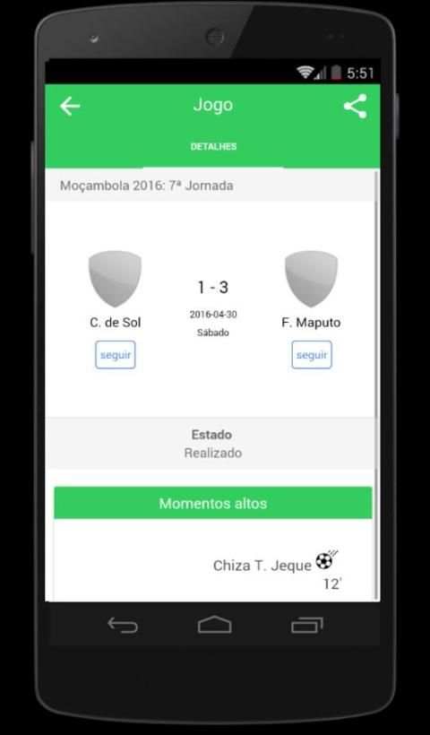 M-Bola Desporto moçambicano screenshot 1