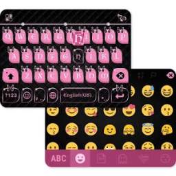 Black Pink Theme for iKeyboard