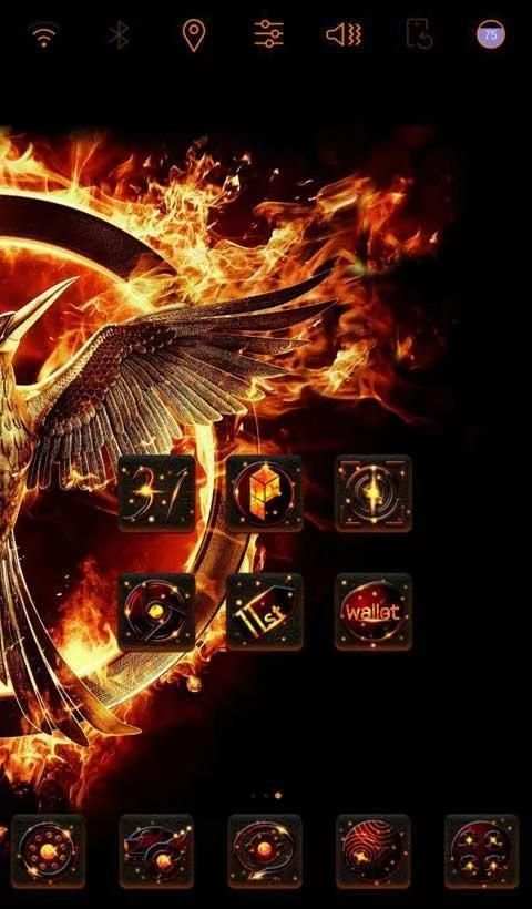 HD Fire Mockingbird thema screenshot 3