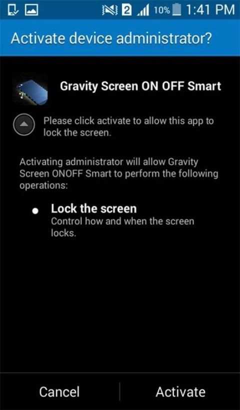 Gravity Screen ON/OFF Smart screenshot 2
