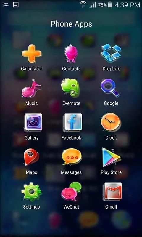 Shiny Glass ZERO Launcher screenshot 1