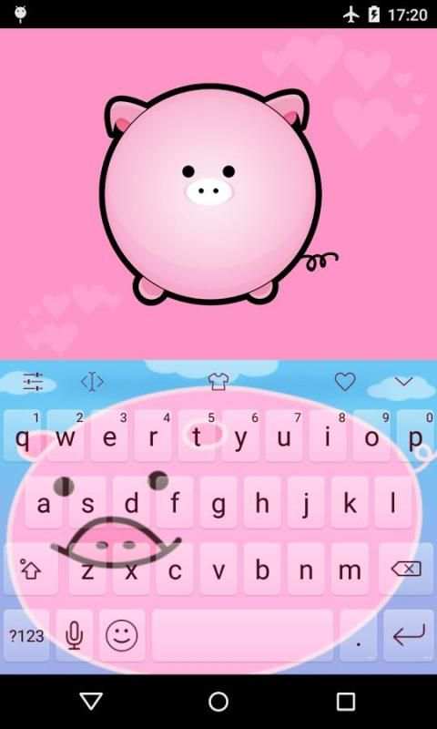 Emoji Keyboard-Pink Pig 3 تصوير الشاشة