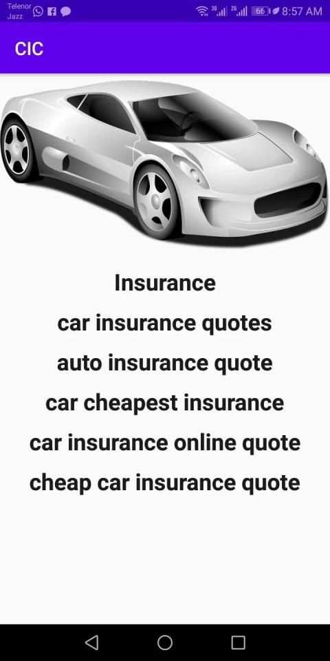 CIC: Car Insurance Companies स्क्रीनशॉट 1
