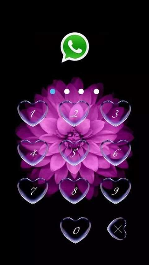 Green Applock Theme Flower screenshot 2