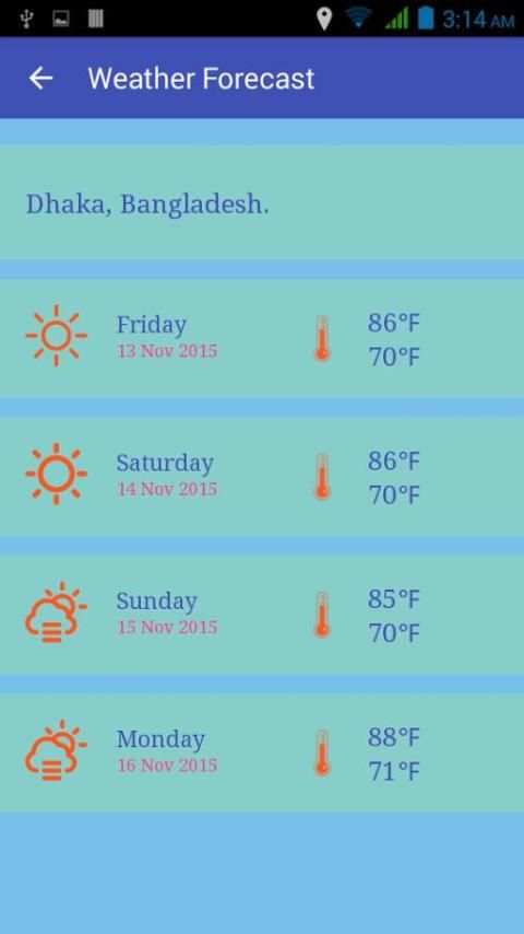 Weather Forecast screenshot 2