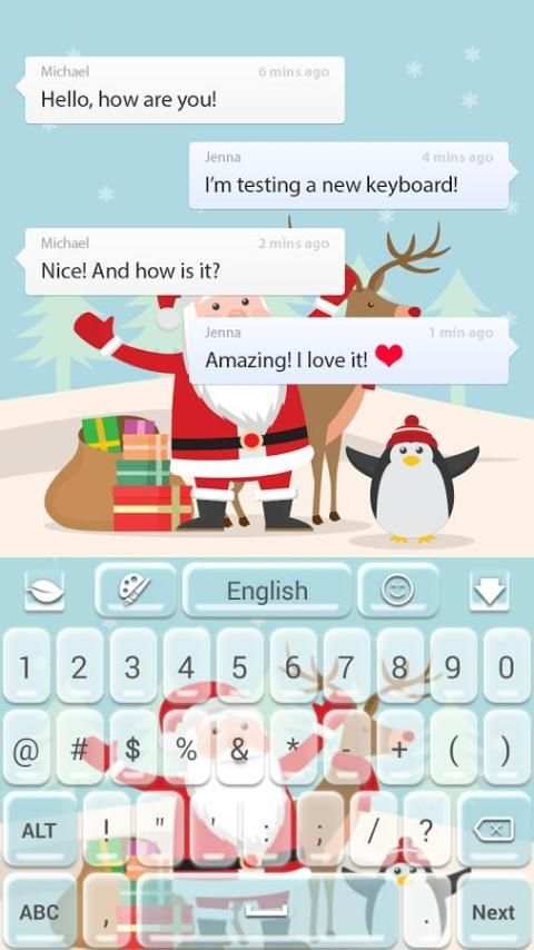 Merry Christmas Keyboard screenshot 4