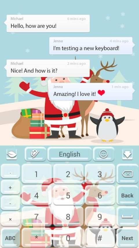 Merry Christmas Keyboard screenshot 1