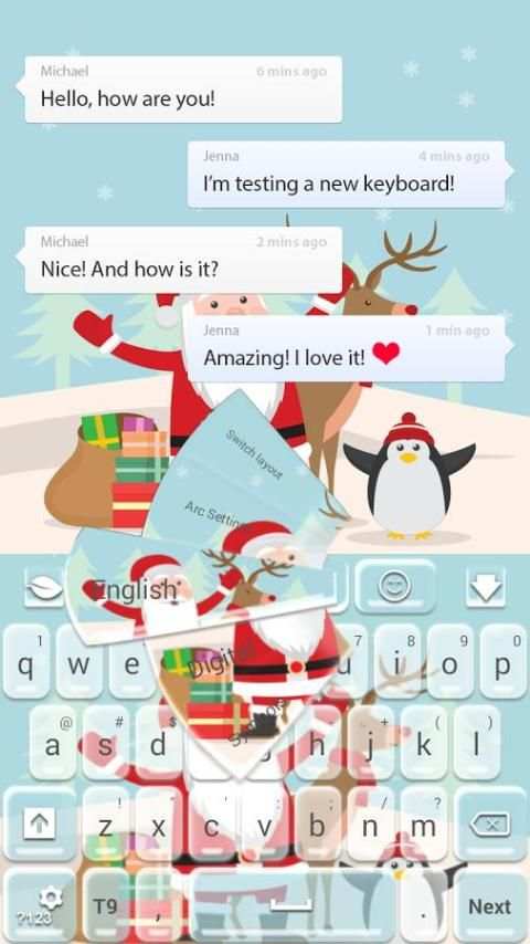 Merry Christmas Keyboard screenshot 6