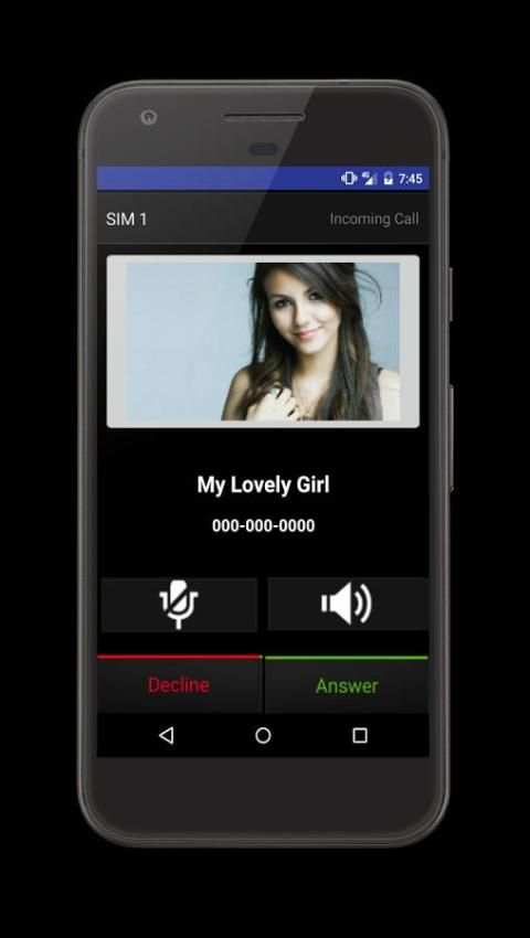 Cute Girl Fake Call App Free скриншот 2