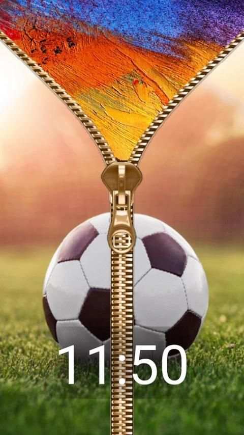 Football Zipper Lock Screen 5 تصوير الشاشة
