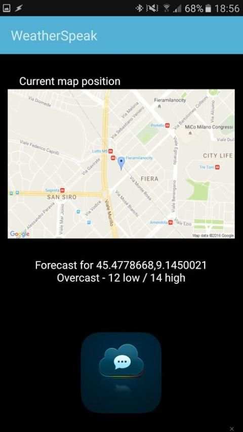 WeatherSpeak скриншот 1