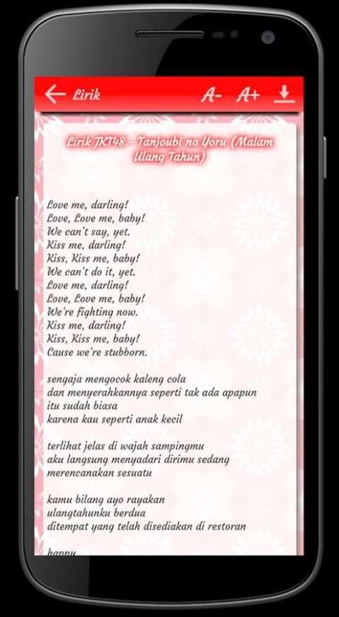 Lirik Jkt48 2 تصوير الشاشة