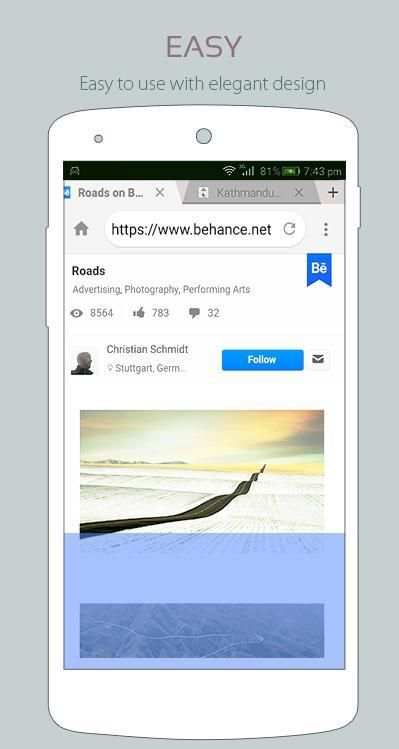 snapLite Browser - Fast & Safe 4 تصوير الشاشة